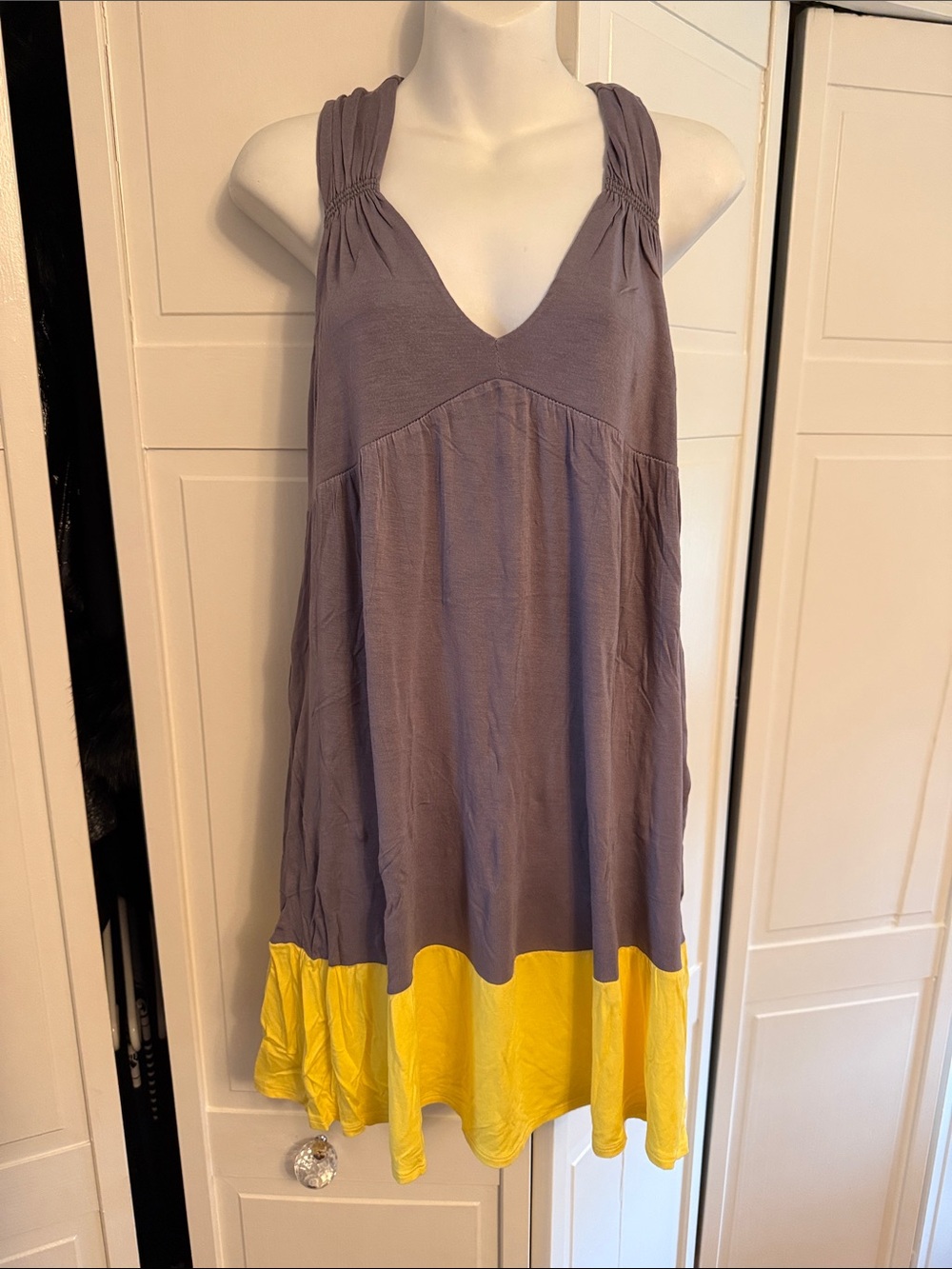 Ella Moss Purple and Yellow Mini Dress